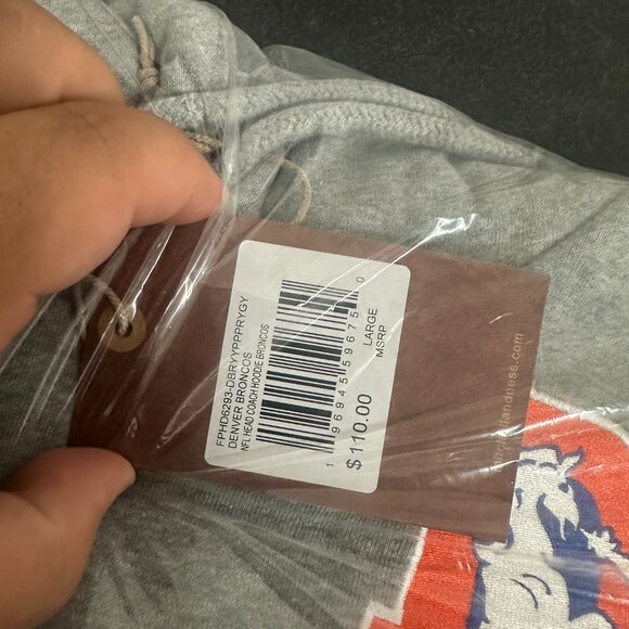 Mitchell And Ness Throwbacks Hoodie Denver Bronco Hoodie Large - Picture 3 of 6